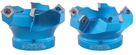 DEBLAN Milling Disc KM12 63 80 100 |45Degree Face Milling Cutter 4/5/6/8 Flutes End Mill Aluminum Alloy Cutter Head Machine Tool (Size : KM12 125-40-6T, Color : Al)