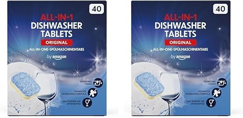 by Amazon ALL-IN-ONE Dishwasher Tablets, 40 tablets (Pack of 2)