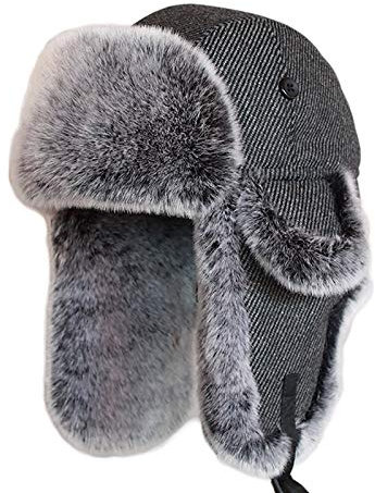 CHFYIJYHM Wintermütze for Herren, Thermomützen, Bombermütze, Herrenmütze mit Ohrenklappen, Winterbombermütze mit Fleecefutter, hält warm, Geschenke for Männer/Frauen/Sie/Ihn/Papa