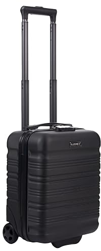 R.Leone Valigia Trolley Bagaglio a Mano 40x30x20cm Wizzair Vueling 2 Ruota in ABS (Nero, 915 40X30X20cm 2Ruota)