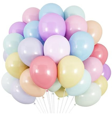 40 Stück Luftballons Pastell 10 Zoll Macarons Luftballons, Luftballons Geburtstag Luftballon Girlande Gilt für Deko Hochzeit und Party Deko Gender Reveal Party Deko