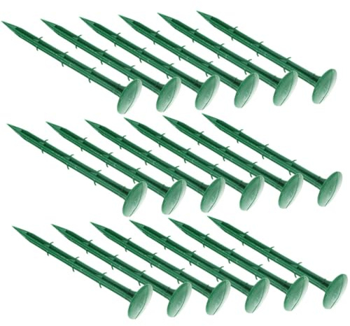 BAZEITFLOW 150piezas Clavos Base para Jardín Estacas De Plástico para Paisajismo Herramientas De Jardinería para Césped Clavos De Tierra para Fijación Al Suelo Jardinería