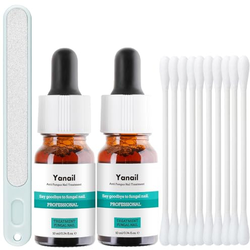 Fungal Nail Treatment for Toenail, Effective Toe Nail Fungus Treatment with Antifungal Formula, Yanail Helps Repair & Restore Discoloured or Damaged Nails, Fast Absorbing, 2 * 10ml