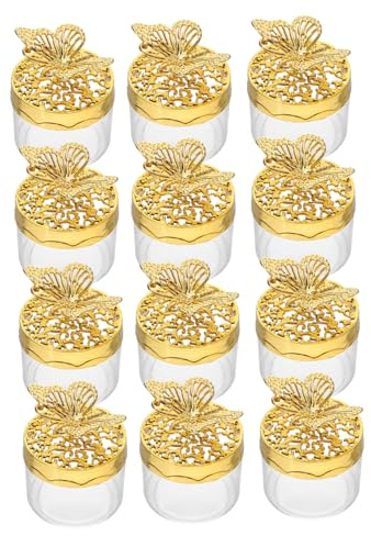 BESTYASH Lot De 12 Boîtes À Dragées Boîtes À Bonbons De Mariage De Style Européen Contenants Ronds Transparents Pour Bonbons Et Chocolats Cadeaux Invités De Fête