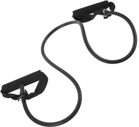 BESTonZON Bande De Résistance Élastique Noire 30 LB avec Poignées Et Fixation Porte pour Exercices Fitness Étirement Yoga Et Musculation à Domicile