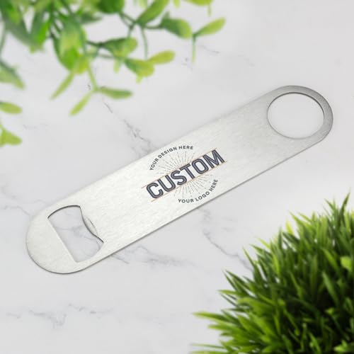 Business Logo Pub Bottle Opener Printed Stainless Steel Bar Accessories (1)