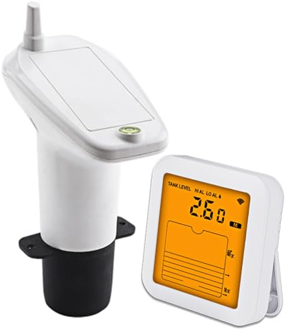 Monitor De Nivel para Tanque De Agua,Detector Ultrasónico para Pozos - Medidor Multifunción con Pantalla Digital para Depósitos y Hogar
