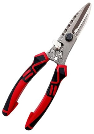 Heavy Duty Tin Snip Wire Cutter Steel Scissors Metal Sheet Cable Cutting Crimping Ergonomic Non-Slip Grip Steel Shears