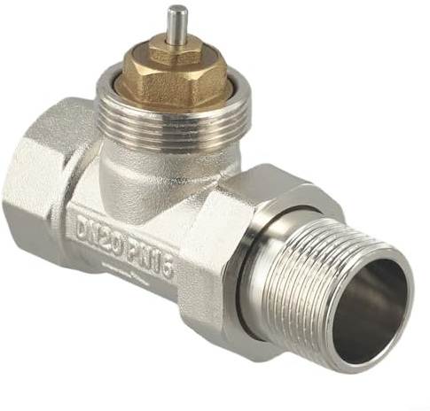 Jonikuper Válvula termostática de latón para radiador DN15/DN20/DN25, rosca M30 x 1,5 mm, válvula de control autorregulable sin cabeza, vertical o inclinación de 85° (DN20)