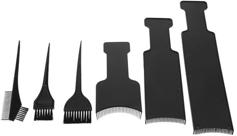 Ciieeo Set 6 Pezzi Tavole per Evidenziazione Chioma Professionali in Plastica Nera Curve Leggere per Colorazione Artistica e Uso Parrucchiere