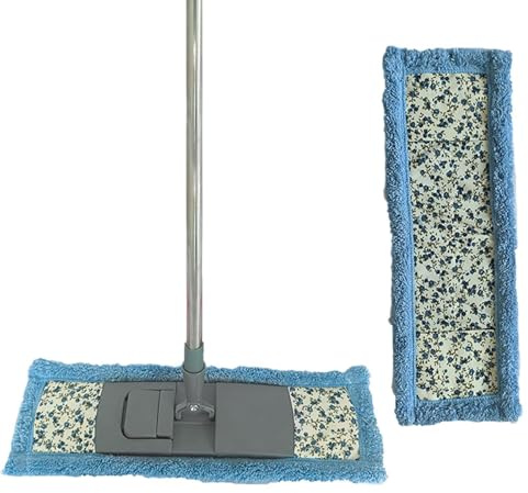 Vesidoloy Fregona para Limpieza de Suelos | Mango Largo Regulable en Ángulo para Mojado y Seco | Accesorios de Limpieza para Suelos laminados - para Hogar, Cocina, Baño, Dormitorio, Salón, Paredes,