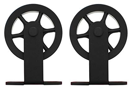 INTERSTEEL - 2-teiliges Laufrollen-Set Wheel Top Mattschwarz - Schiebetürrollen für Schiebetüren, Innentüren und Wandschränke - 170 mm