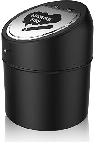 LegendTech Aschenbecher, winddicht, Aschenbecher aus Edelstahl mit Anti-Geruchs-Deckel, tragbarer Aschenbecher für drinnen und draußen, mit rutschfester und kratzfester Matte