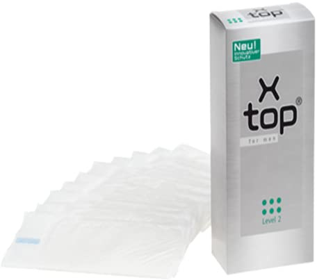 x-top for Men Level 2 – Einlage – Kondomurinal bei Blasenschwäche u. Inkontinenz – hoher Qualitätsstandard – diskret u. einzeln verpackt – zertifiziertes Medizinprodukt