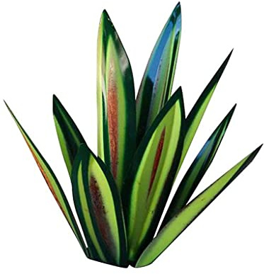 TGRTY Plante d'agave, Plante d'agave en métal, métal Art 9 Feuilles Tequila Sculpture Rustique, pelouse décorations pour la Maison Tequila Sculpture Rustique