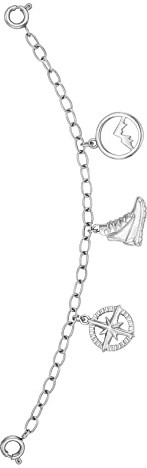Julie Julsen Damen Uhrenkette Charming Collection, Sterling-Silber 925, Edelstahl, 10 cm