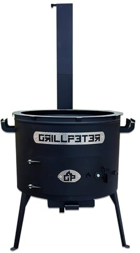 Grillpeter Utschak Asamat mit Abzugsrohr D45 cm Feuerofen für Kazan