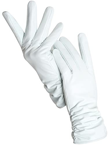 Damen Lederhandschuhe Winter Warm Plus Kurz Dünn Fahrfarbe Damen Lederhandschuhe