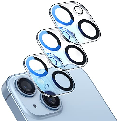 Giftorld [3 Pack Camera Lens Protector for iPhone 13/13 Mini,9H Tempered Glass,Anti-Scratch,Case Friendly,Night Circle,No-Bubble HD Clarity,Full Cover