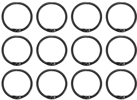 PATIKIL Loose Leaf Binder Rings, Metal Flash Card Book Binding Rings for Key Chain Index Card Scrapbook