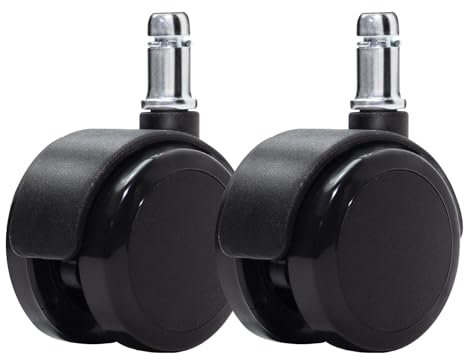 HUAERSICO Ruote Per Sedia Ufficio -11mm/22mm Ruote Sedia Ufficio,Rotelle Per Mobili, Rotelle Per Sedie Da Ufficio, Ideali Per Pavimenti In Parquet, Laminato, Piastrelle E Pietra, Set Da 2
