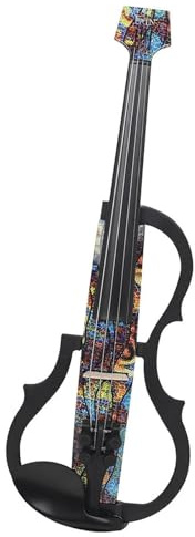 Geige Bunte 4/4 Elektroakustische Violine Leise Elektroakustische Violine Geige Anfänger Set(Violin Set)