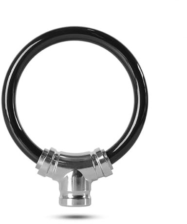 4er Set Rahmenschloss - Fahrradschloss zur Befestigung am Rahmen des Fahrrads - 11 mm starker Bügel - Verdicktes Stahlkabel -Wasserdichtes Robustes Anti-Diebstahl-Schloss (Schwarz)