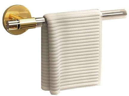 ZZlei2yu-12 Badregal Handtuchhalter aus Acryl zur Wandmontage, Moderne Luxus-Handtuchstange mit einzelner runder Basis, Handtuchstange ohne Bohren for Badezimmer, Küche, Balkon Duschregal(Gold,30cm)