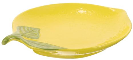 CONGARTENO Zitronenform Schale Aus Keramik Salatschüssel Für Küche Dessertschale Für Haushalt Obstschale Für Vorspeisen Keramikschale Für Servieren