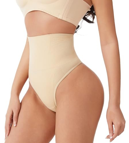 Yekartary Thong Shapewear for Women Tummy Control Underwear Butt Lifter Panties Seamless Body Shaper Nude