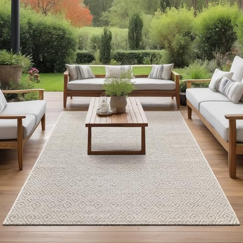 the carpet Maldives – Braun, 80 x 150 cm – Outdoor Teppich wetterfest – Balkonteppich für Terrasse, Garten – robuster Flachgewebe Teppich pflegeleicht – auch als Indoor Teppich Wohnzimmer Küche