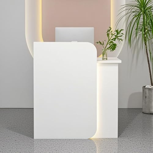 Wetsfgdg Empfangstheke Empfangstresen Empfangstresen Für Einzelhandelsgeschäfte Und Unternehmen Die Funktionalität Und Stil Vereinen60*45 * 100cm/Weiß
