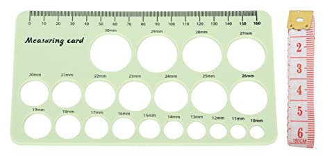 Nipple Measurement Tool For Flanges, Flexible Silicone Nipple Sizer For Flanges Flange Sizing Kit with 1.5m Soft Tape For Breast Flange Measuring (Light Green)