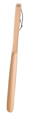 ruyi-1986 Chausse-Pied Cuillère à Chaussures légère en Bois de Luxe, 50 cm, Manche Long, for la Maison, Design perforé, sculptée à la Main Shoe Horn
