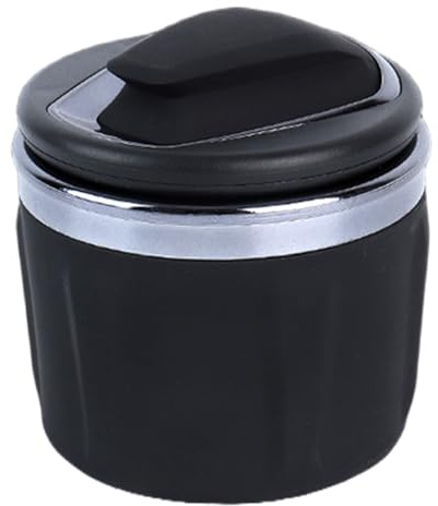 Car Ashtrays perfect for Cup Holder Smell Proof Smokeless Ceramic Inner Wall Portable Car Ashtray with Lid and LED Lights perfect for Travel RV Outdoor Home