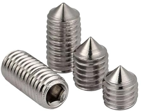 Xuro Vite di fissaggio a punta in acciaio inossidabile 304, filettatura superiore, vite for macchina senza testa, vite di arresto M3 M4 M5 M6 M8 M10 M12(5mm,M12-2Pcs)