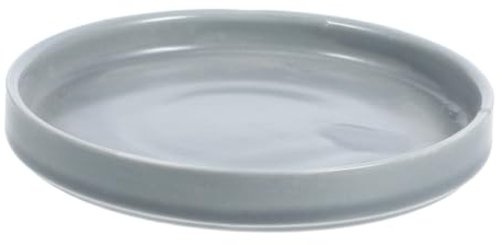 Abaodam Bandeja Redonda para Plantas Cerámica Gris Base Estable para Macetas Medianas Diseño para Cultivo Agua para Interior y Exterior Recipiente para Retener Agua y Facilitar El Cuidado