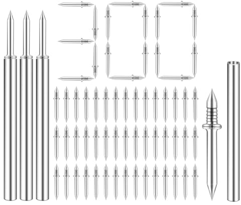 300PCS Double-Headed Nails with Sleeve Tool – Galvanized Steel Double-Ended Skirting Board Nails for Seamless Installation, Baseboards, and Wood Trim