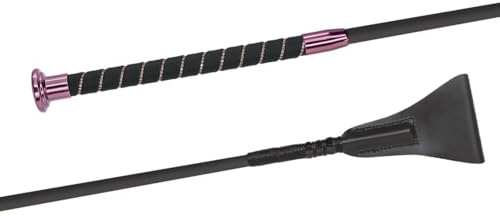 JA Horse JA0026 Fleck SILKTOUCH Crystal Springgerte, Pink, 50 cm | Eleganter Ultrasoft-Griff mit Kristall-Elementen – Hochwertige Springgerte für Springreiten & Turnier