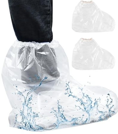 24 Pezzi Copriscarpe Monouso, Sovrascarpe impermeabili, Copriscarpe per Uomini e Donne, 30 × 33cm, Copriscarpes Impermeabili Antiscivolo per Interni, Esterni
