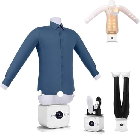 Máquina de planchar a vapor portátil | Manos Libres Automático | Plancha de secado rápido de 8 minutos | Flujo de aire suave | Camisas/zapatos/pantalones aplicables