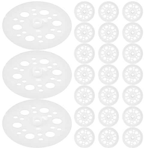 HOLIDYOYO 200 Arandelas Planas de Polipropileno de 45 Mm, Arandelas de Plástico para Fijación y Soporte de Tableros de Aislamiento Rígido, Espaciadores para Tornillos en Construcción