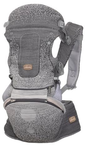 Chicco Airy Hip Fit Ergonomische 3-in-1 Babytrage, Abnehmbarer Basis-Support zur Gewichtsverteilung,Mehrere Positionen: Zur Mutter gewandt, nach vorne gerichtet und Rucksack-Stil,0-15 kg