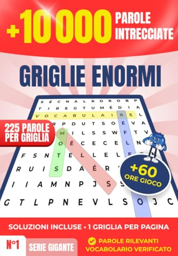 Parole Intrecciate – Crucipuzzle per Adulti : 10 000 Parole a Tema con Soluzioni: Puzzle Tematici a Densità Elevata – Per gli Appassionati di Enigmistica, Passatempi e Giochi | Formato Tascabile