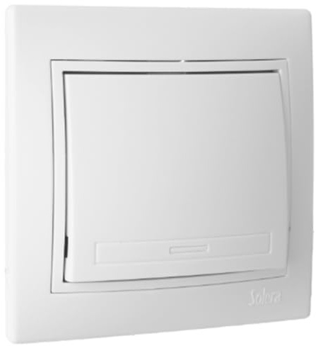 Conmutador de Cruce 10AX 250V Empotrable Blanco, Monobloc con Marco, 83 x 81 mm, Serie Europa ERP09U
