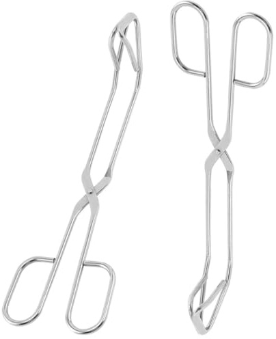 PRETYZOOM Pince à Griller en Acier Inoxydable 2 Pièces Ergonomique Antidérapante pour Barbecue Cuisine, pour Saisir et Glaçons sans Brûlure