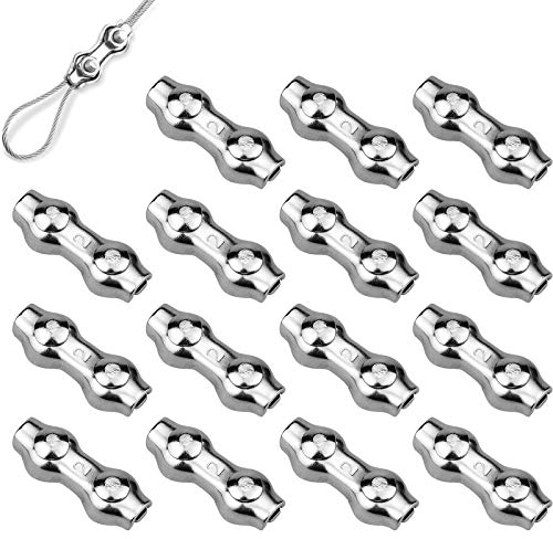 15 Pcs Seilklemme 304 Edelstahl Duplex Drahtseilklemme 2mm Marine Grade