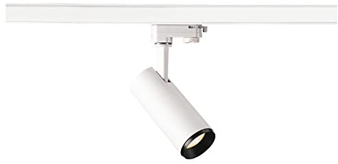 SLV 3 Phasen System Leuchte NUMINOS® PHASE S/LED 3-Phasen-Strahler, Spot, Decken-Strahler, Decken-Leuchte, Schienensystem, Innen-Beleuchtung / 2700K 10.42W 985lm weiß dimmbar 36Grad