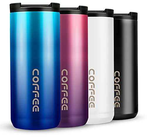 Travel Mug, Double Walled Coffee Cup 550ml Vacuum Insulation Stainless Steel with Leakproof Lid Eco-Friendly, for Hot and Cold Water Coffee and Tea