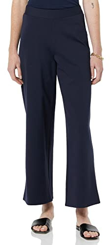Amazon Essentials Mujer Pantalones Elásticos Elegantes con Pernera Ancha Corta